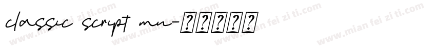 classic script mn字体转换